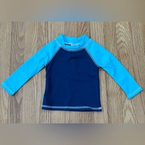 The Honest Company Navy and Light Blue Baby Boys Rashguard